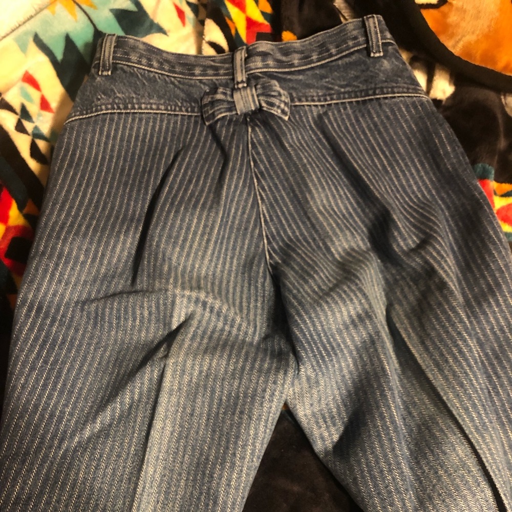 Blue pinstripe Rockie jeans perfect condition